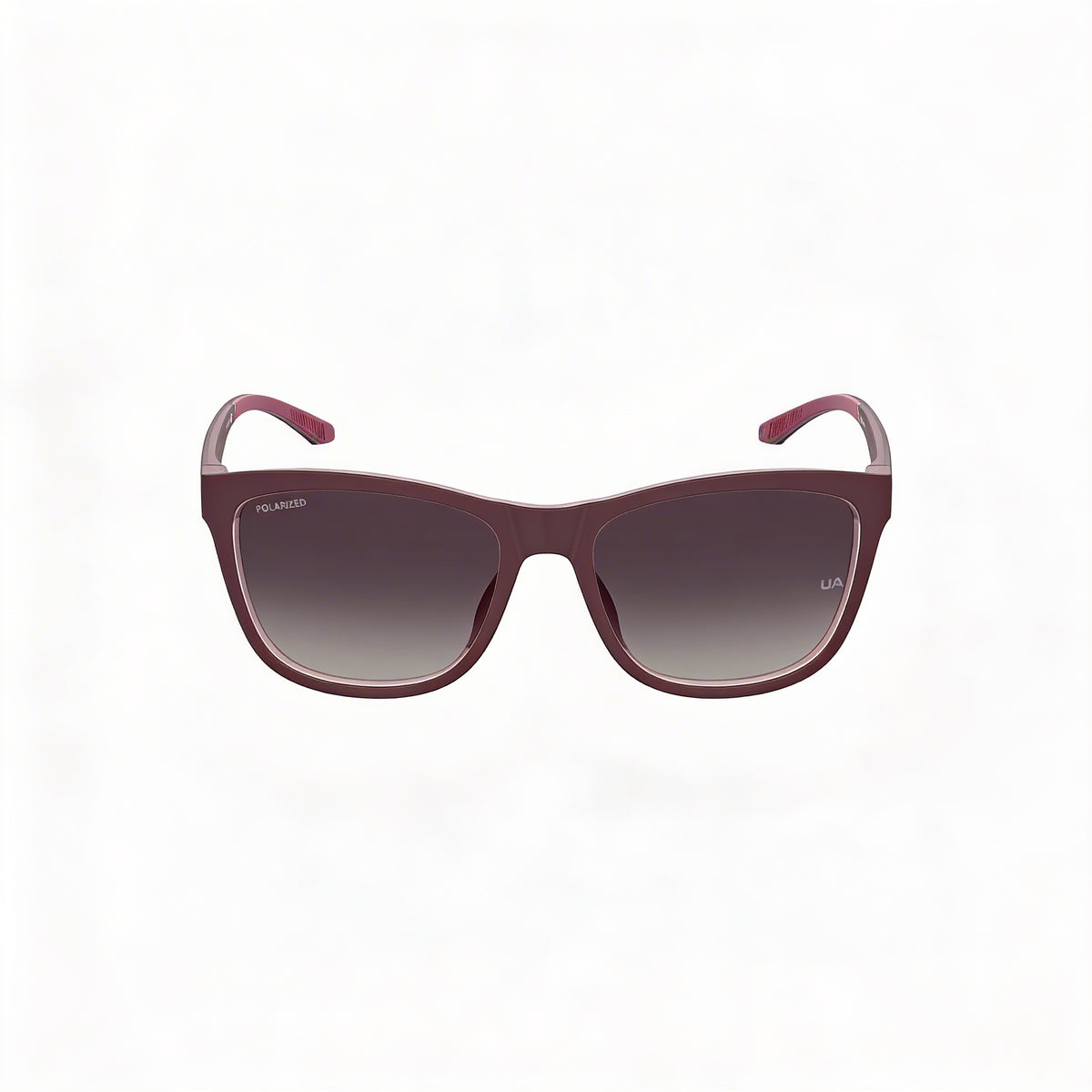 Under Armour Burgundy Pink Rectangle Sunglasses for Women, 55mm, Photo 2