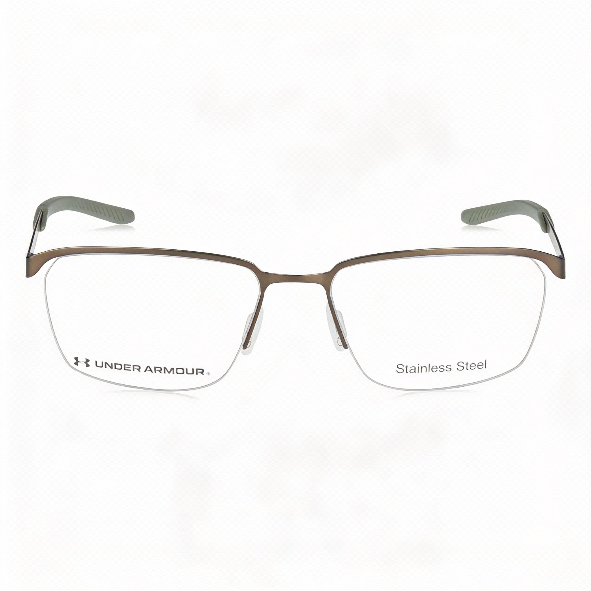 Lentes Rectangulares Gris Marrón Under Armour para Hombre, Aleación de Acero 54mm, Photo 2