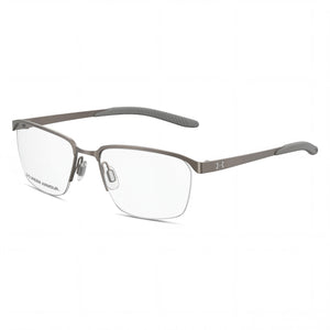 Under Armour Silver Rectangle Eyeglasses for Men, Alloy Steel frame