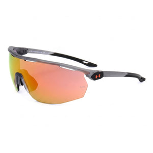 Under Armour UA 0003/G/S Grey Shield Sunglasses Unisex, Orange Mirror Lens — hero view