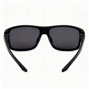Under Armour UA 0004/S Rectangle Sunglasses Unisex — side view, Non-Polarized Matte Black Mirror lens detail