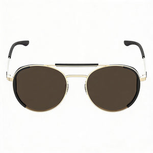 Under Armour UA 0008/G/S Round Sunglasses Unisex — front view, Alloy Steel frame