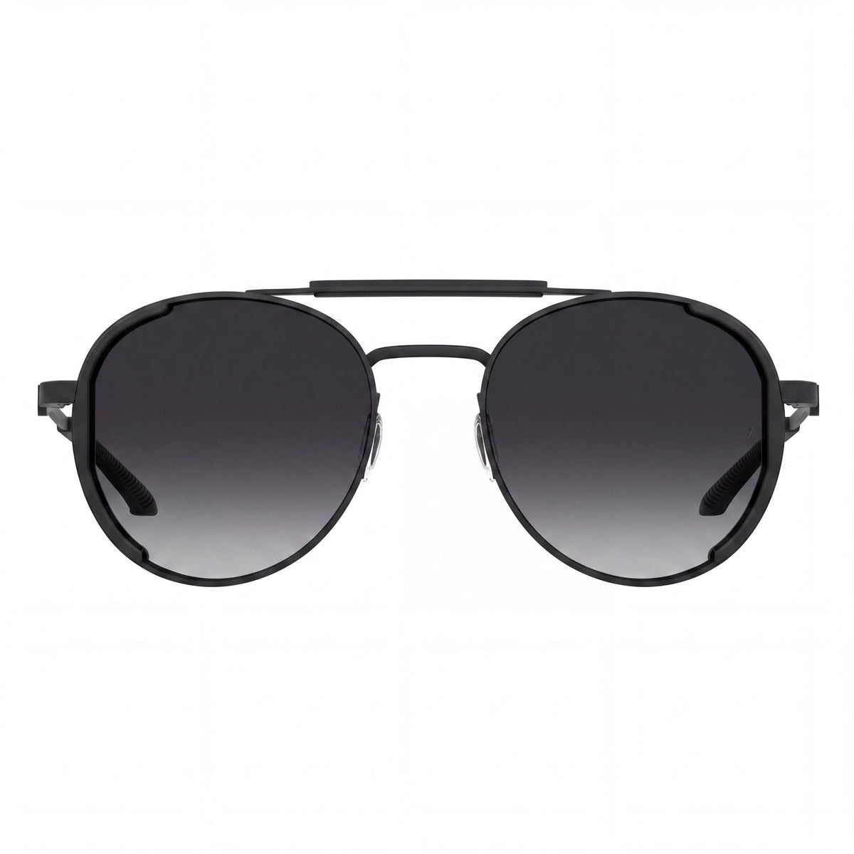 Gafas de sol Under Armour UA 0008/G/S unisex con protección UV, montura de aleación de acero negro mate, lentes negras mate, 55 mm, Photo 2