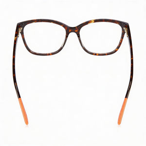 Under Armour UA 5013 Square Eyeglasses Women — side view, Havana Acetate temples
