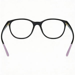 Under Armour Ua 5020 Square Eyeglasses Women — side view, Black Plastic temples