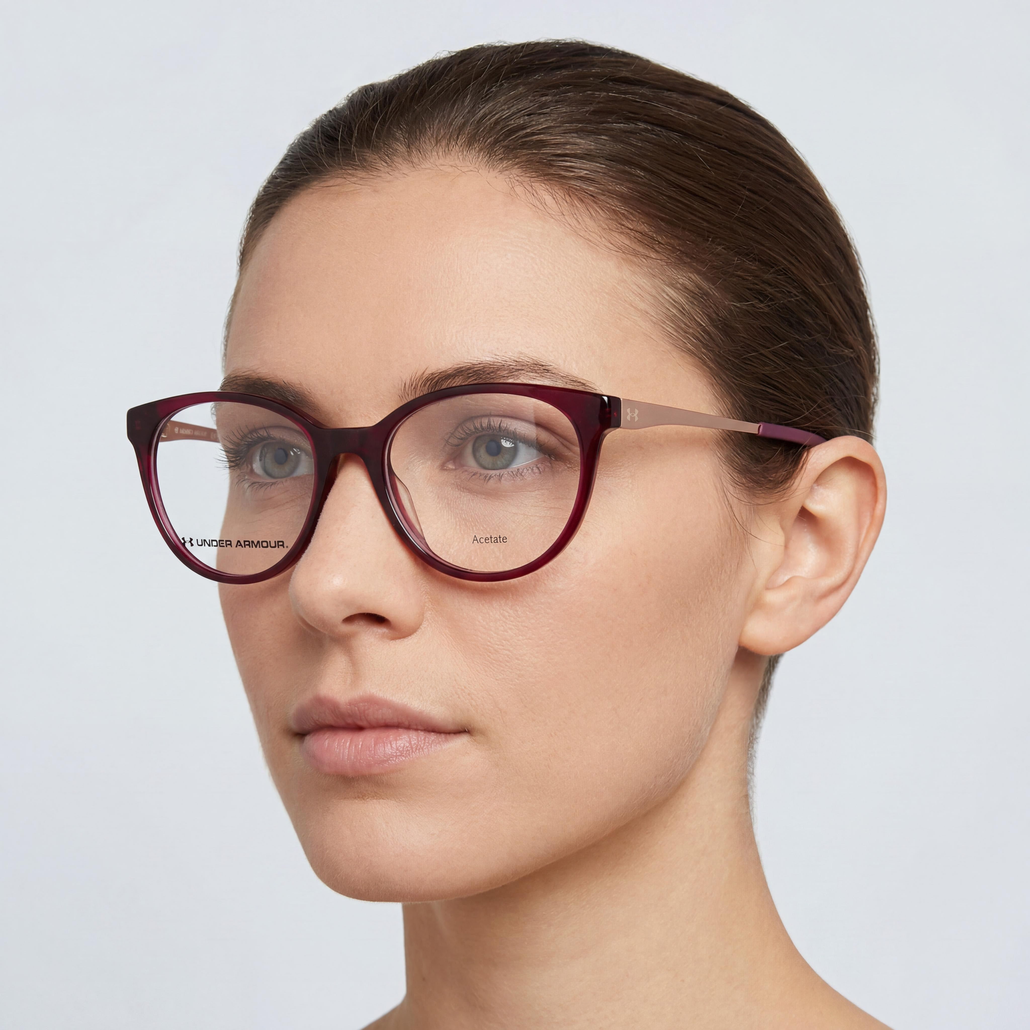 Gafas rectangulares Under Armour UA 5028 Crystal Red para mujer, 42 mm, Photo 3