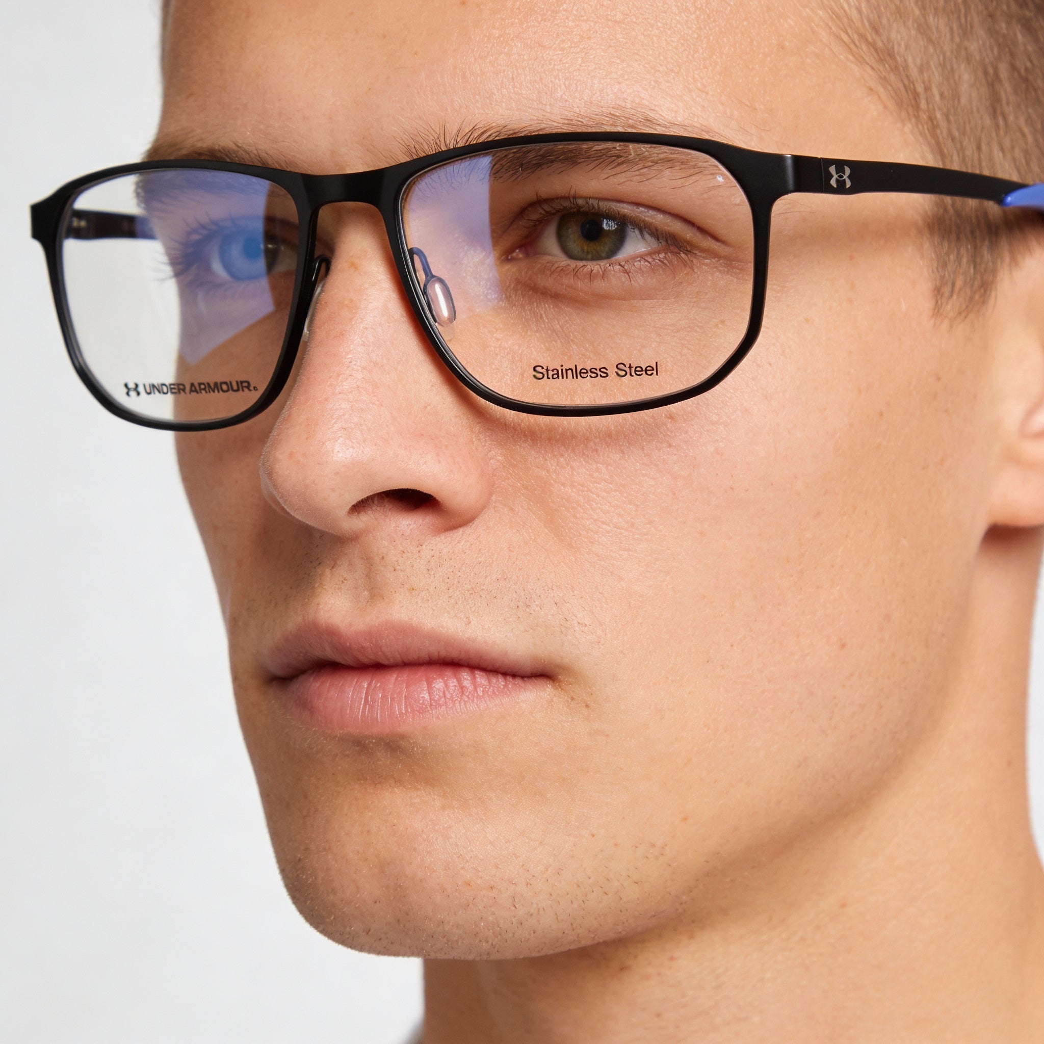 Gafas rectangulares Under Armour UA 5029/G negras y azules unisex, Photo 4
