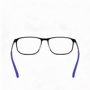 Under Armour UA 5029/G Rectangle Eyeglasses Unisex — side view, Black Alloy Steel temples