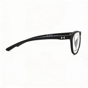 Under Armour UA 5030 Rectangle Eyeglasses Unisex — side view, Black Polyamide temples