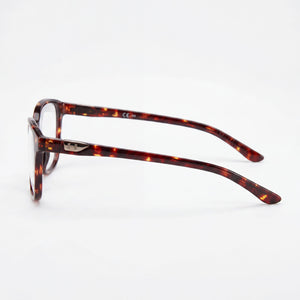 Under Armour UA 5031 Rectangle Eyeglasses Women — side view, Havana Propionate temples