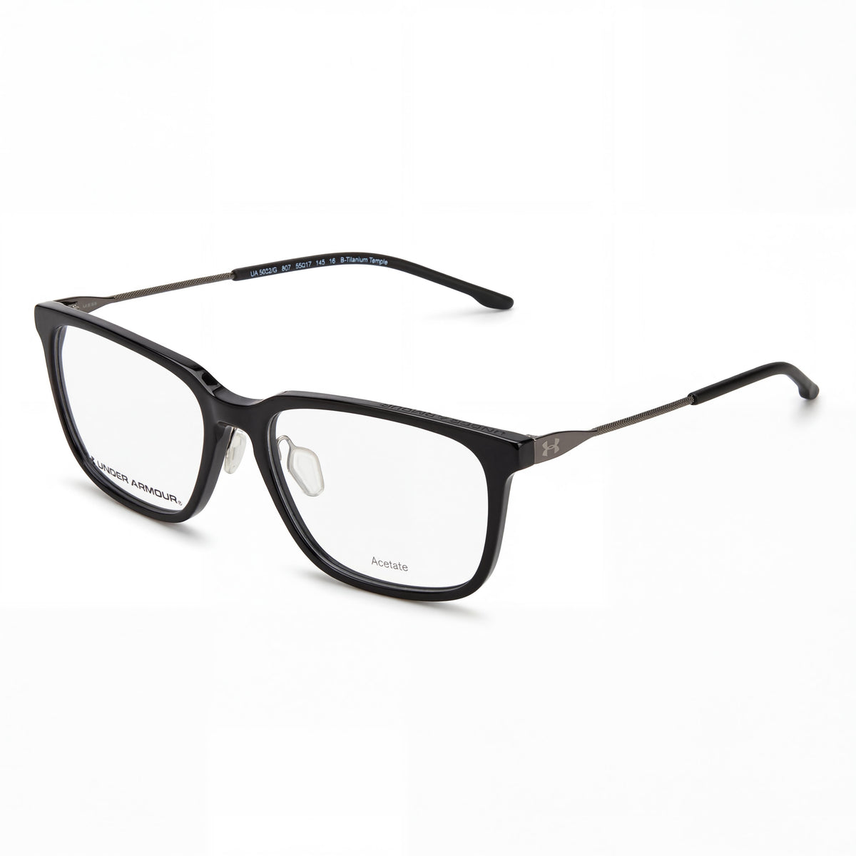 Under Armour Ua 5032/g Black Rectangle Eyeglasses Unisex, 55mm, Photo 1