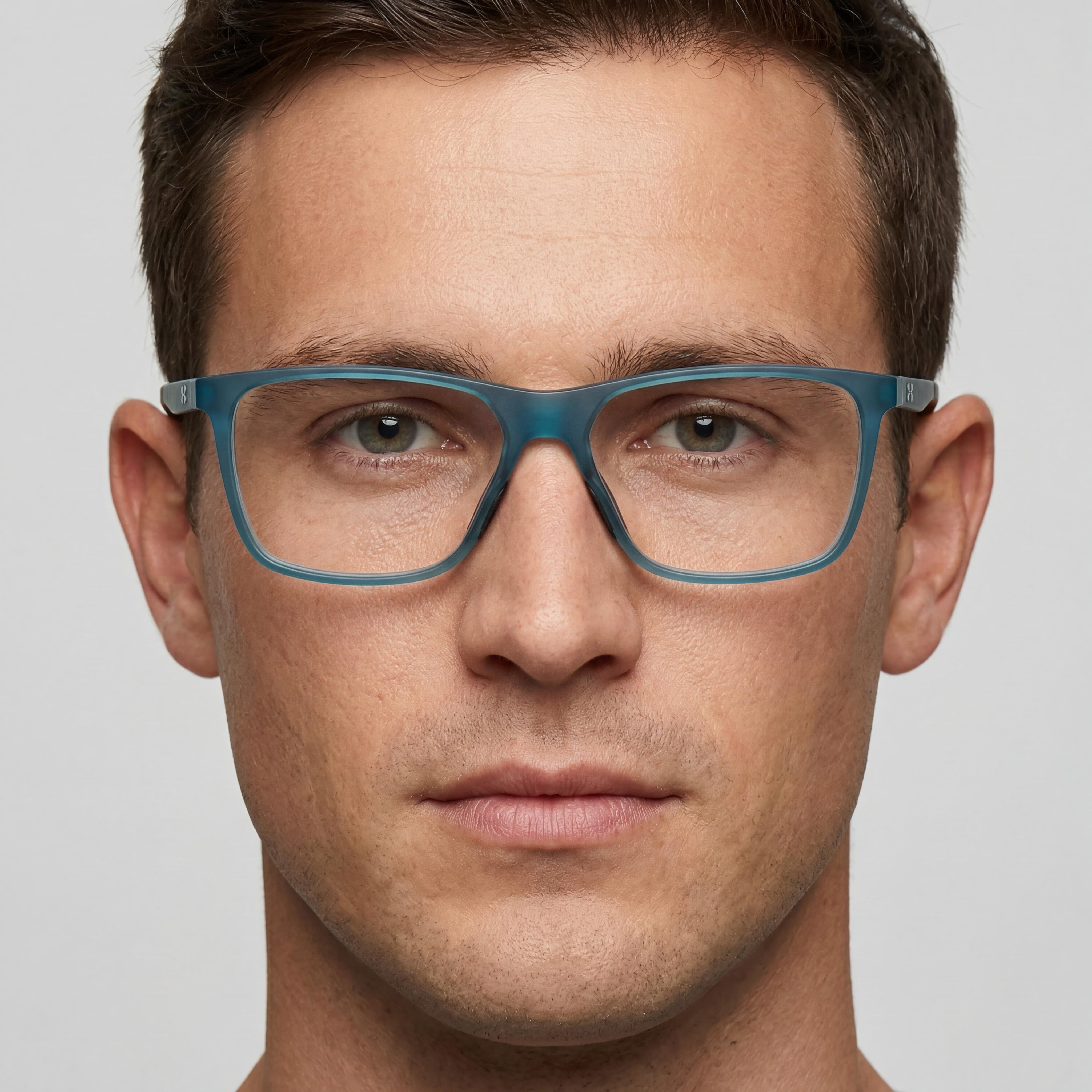 Under Armour UA 5043 Teal Rectangle Unisex Eyeglasses, Acetate, Photo 3