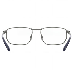 Under Armour UA 5046/G Rectangle Eyeglasses Men — side view, Gray Alloy Steel temples