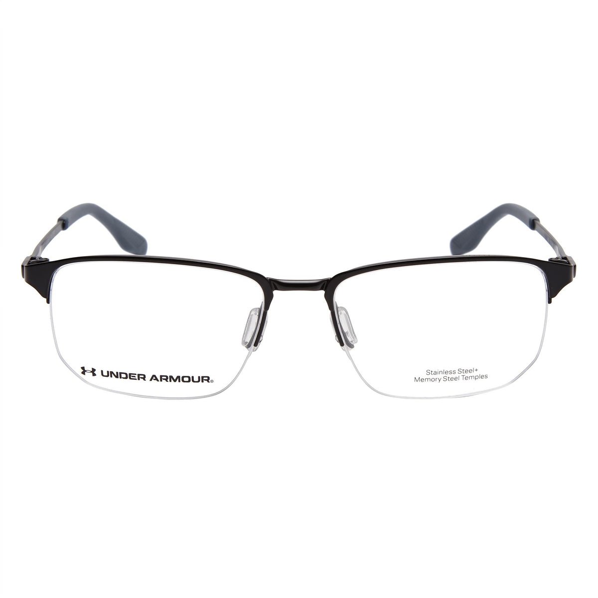 Under Armour Modern Matt Black Rectangle Eyeglasses Unisex, 56mm, Photo 2