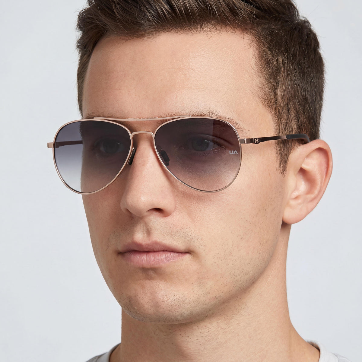Under Armour Ua Instinct Rose Gold Aviator Sunglasses Unisex, 57mm, Photo 4