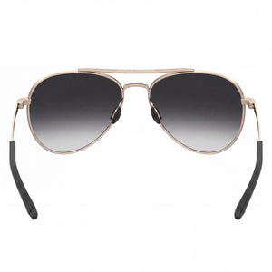 Under Armour Ua Instinct Aviator Sunglasses Unisex — side view, Non-Polarized Rose Gold lens