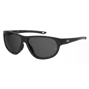 Under Armour UA Intensity Black Rectangle Sunglasses for Women, Black lens