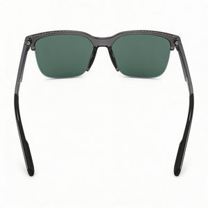 Under Armour Ua Phenom Rectangle Sunglasses Men — side view, Non-Polarized Green lens