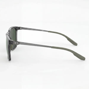 Under Armour Ua Reliance Rectangle Sunglasses Men — side view, Non-Polarized Green lens