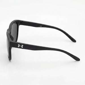 Under Armour Ua Skylar Round Sunglasses Unisex — side view, Non-Polarized Matt Black lens