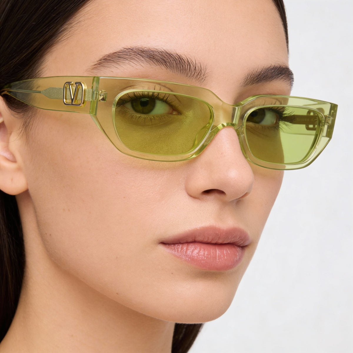 Gafas de sol rectangulares verdes Valentino VA 4080 para mujer, 53 mm, Photo 4