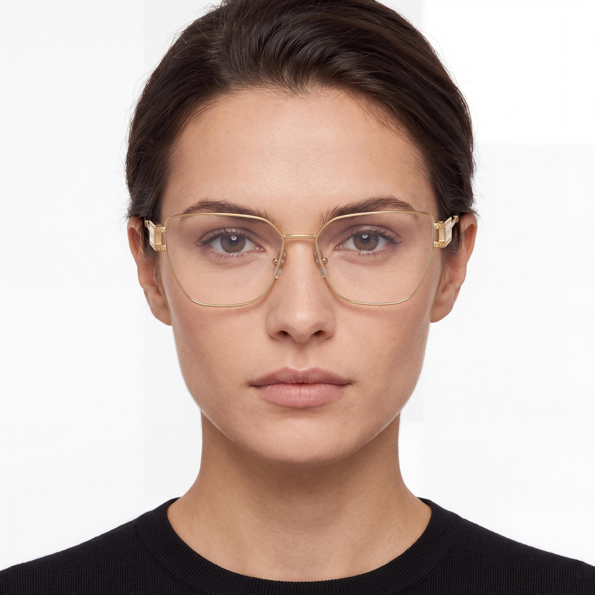 Versace 0VE1301100255 Gold Rectangle Eyeglasses for Women, Photo 4