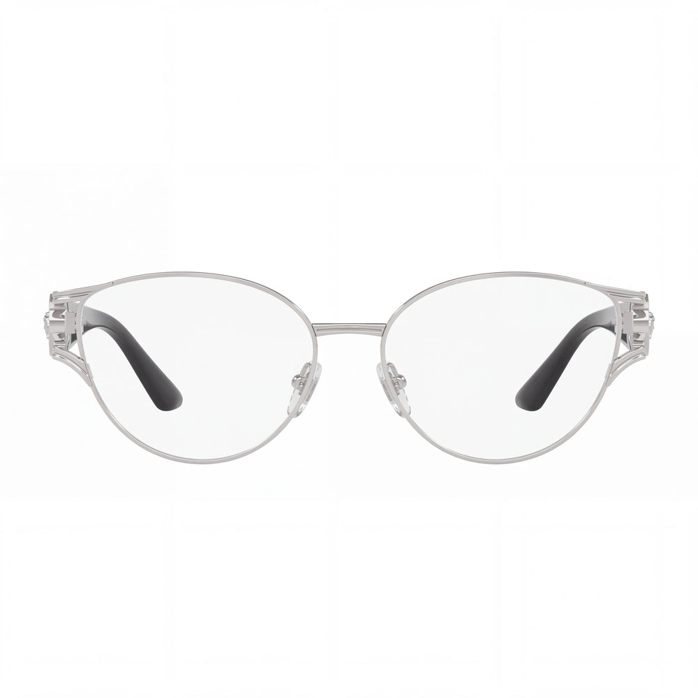 Versace 0VE1309 Cat Eye Eyeglasses for Women — front view, Silver frame