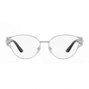 Versace 0VE1309 Cat Eye Eyeglasses for Women — front view, Silver frame