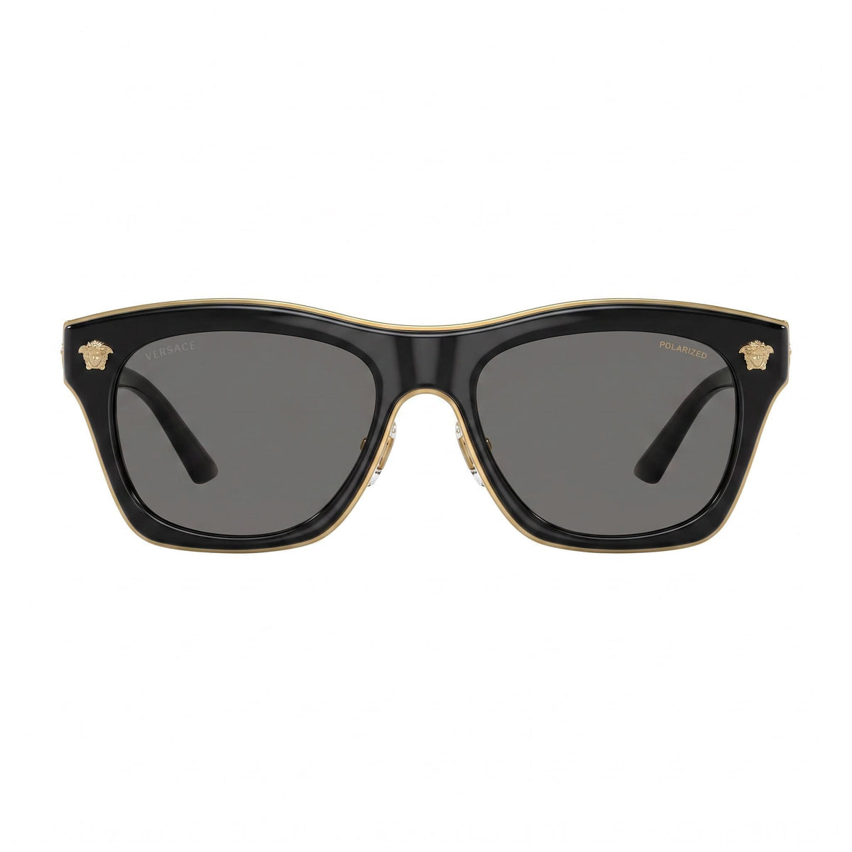 Gafas unisex Versace Classic con montura de plástico en negro gris oscuro con lentes gris oscuro de 53 mm, Photo 2