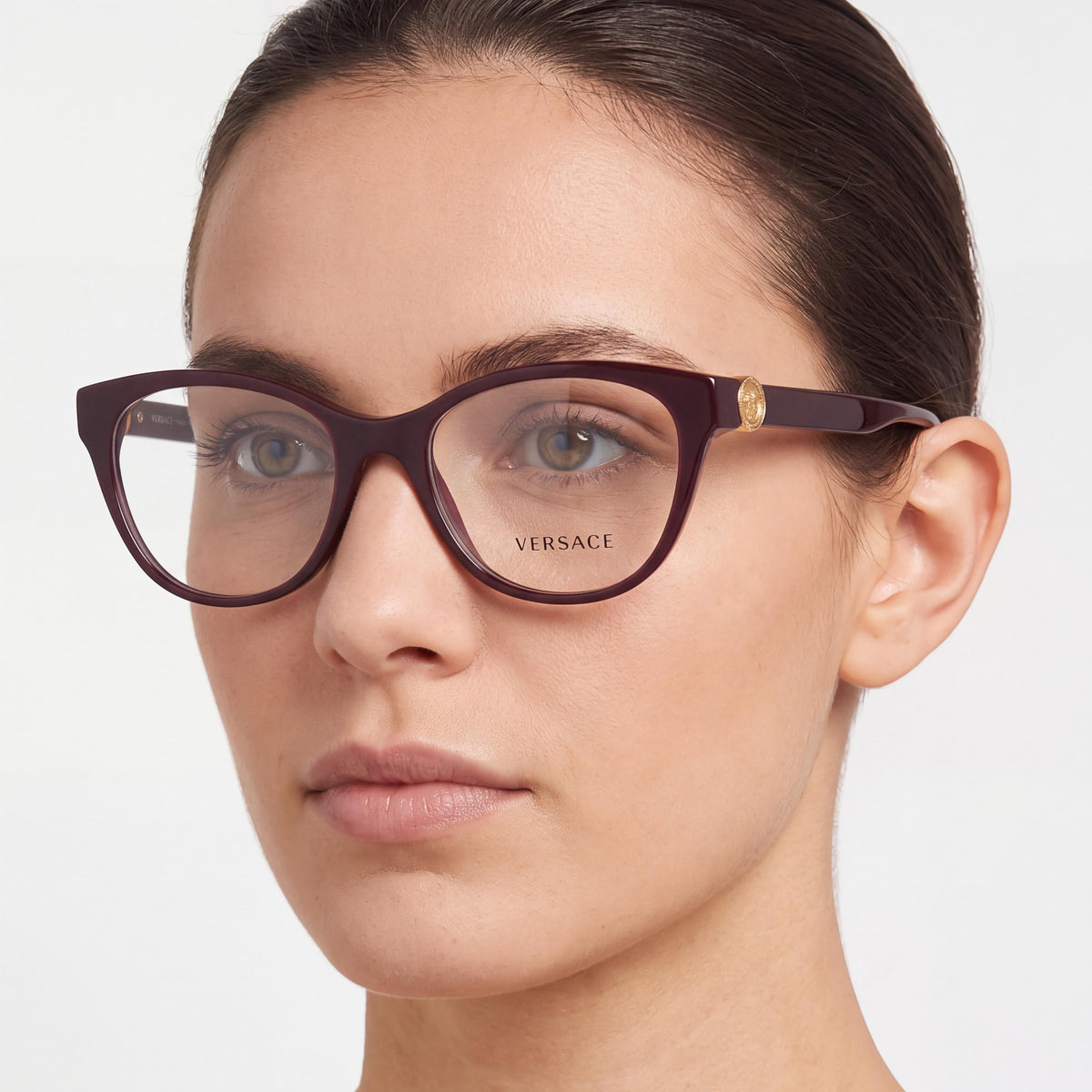 Versace 0VE3330 5386 Plum Cat Eye Eyeglasses for Women, 55mm, Photo 4