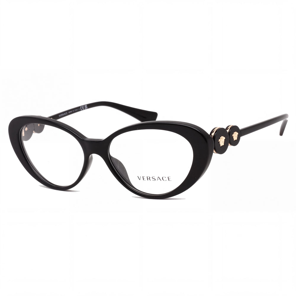 Versace 0VE3331U GB1 Black Oval Eyeglasses for Men, Plastic frame