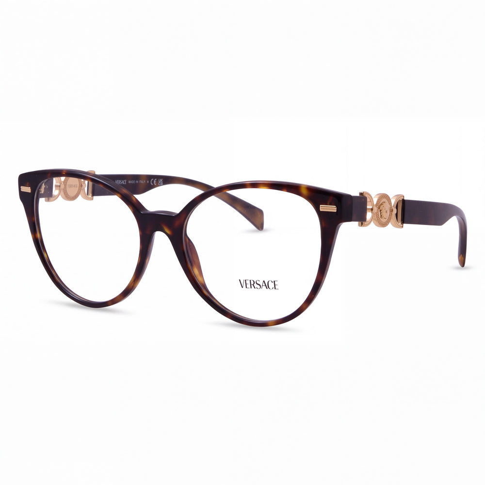 Versace 0VE3334 Multicoloured Cat Eye Eyeglasses for Women, Acetate frame