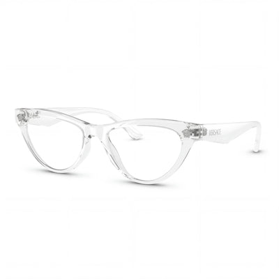 Versace 0VE3364U Crystal Demo Lens Cat Eye Eyeglasses Unisex, Injected frame