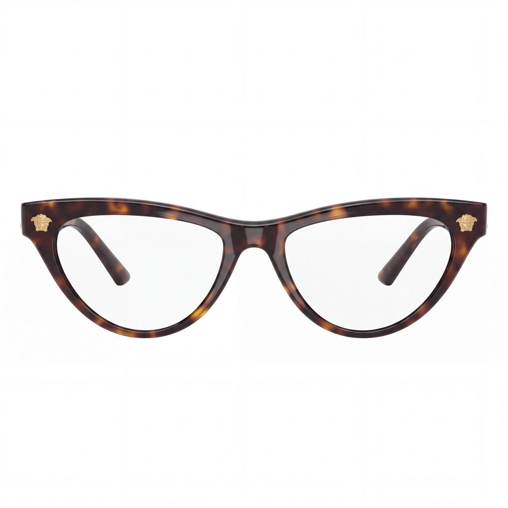 Versace 0VE3364U10852 Cat Eye Eyeglasses for Women — front view, Injected