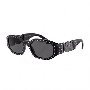 Versace 0ve4361 Black Rectangle Sunglasses Unisex, Grey lens