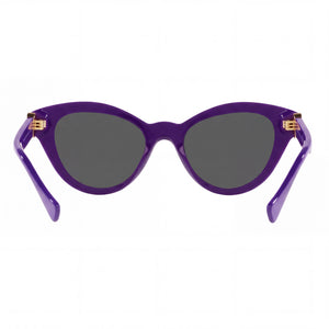 Versace 0VE4435 Cat Eye Sunglasses Unisex — side view, Non-polarization Purple/Reddish lens