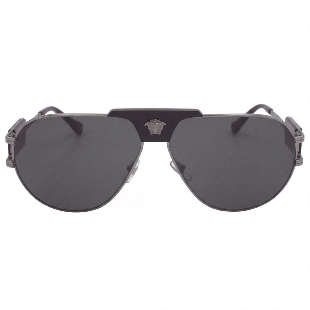 Versace 100187 Aviator Sunglasses Unisex — front view, Metal frame