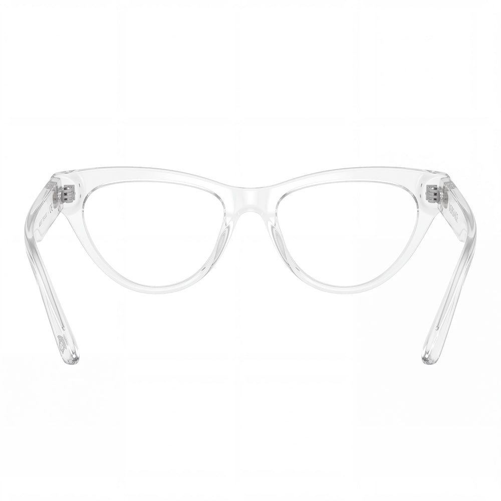 Versace Classic Cat Eye Eyeglasses Unisex — side view, Crystal Injected temples