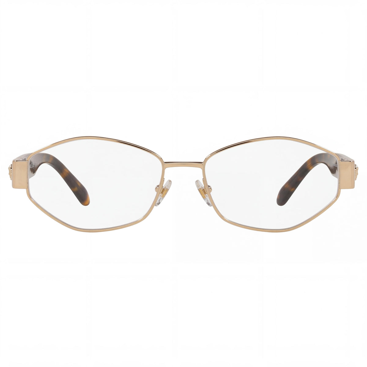 Gafas graduadas rectangulares Versace Classic VE 1298 en oro pálido para mujer, 53 mm, Photo 2
