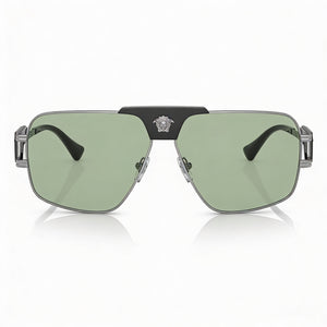 Versace Classic Aviator Sunglasses Unisex — front view, Steel frame