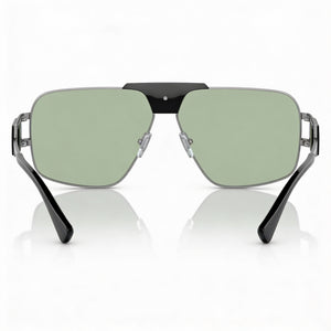 Versace Classic Aviator Sunglasses Unisex — side view, Non-Polarized Green lens
