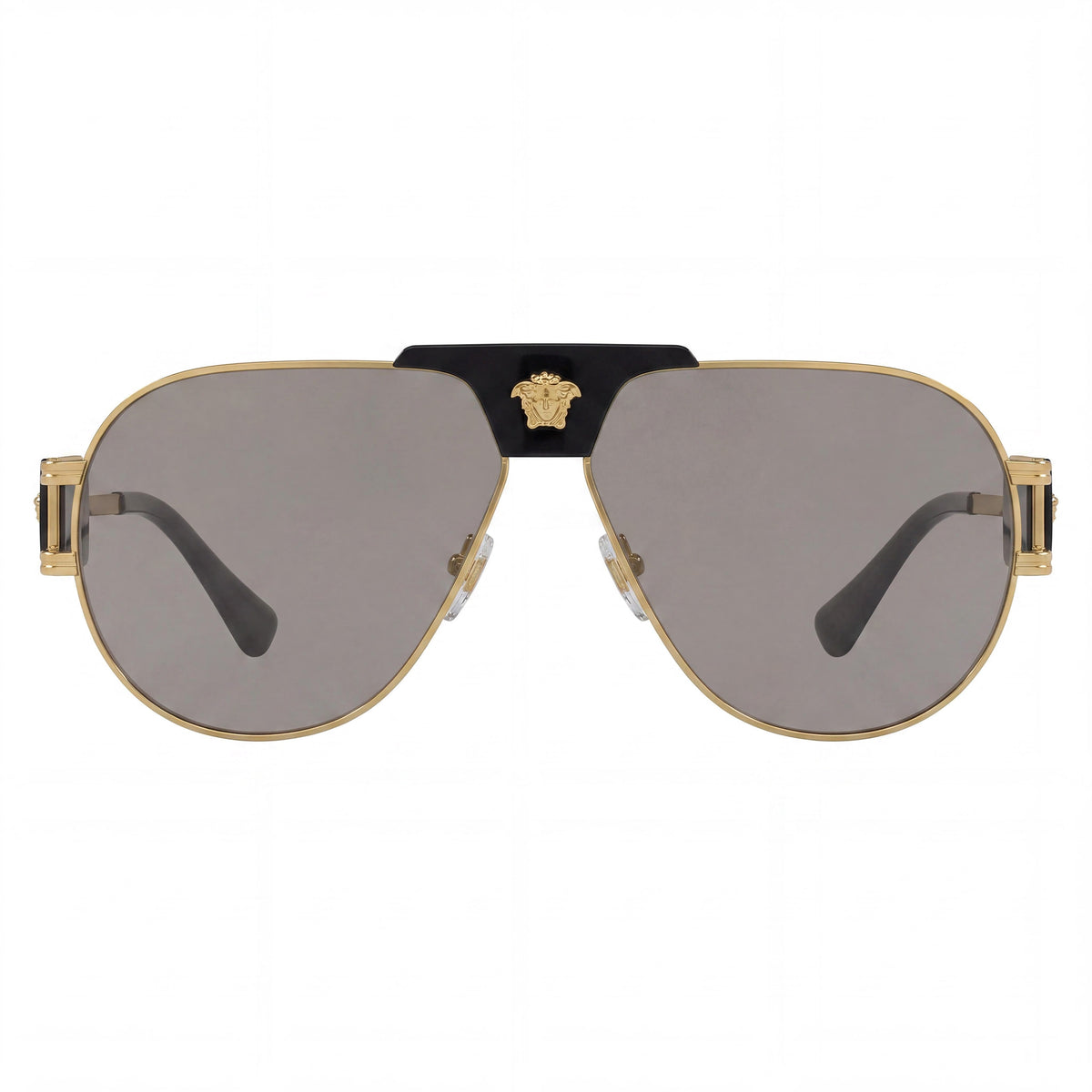 Versace Contemporary Gold, Black Aviator Sunglasses Unisex, 63mm, Photo 2