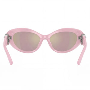 Versace Glam Shield Sunglasses Women — side view, Polarized Pink Mirror Rose Gold lens