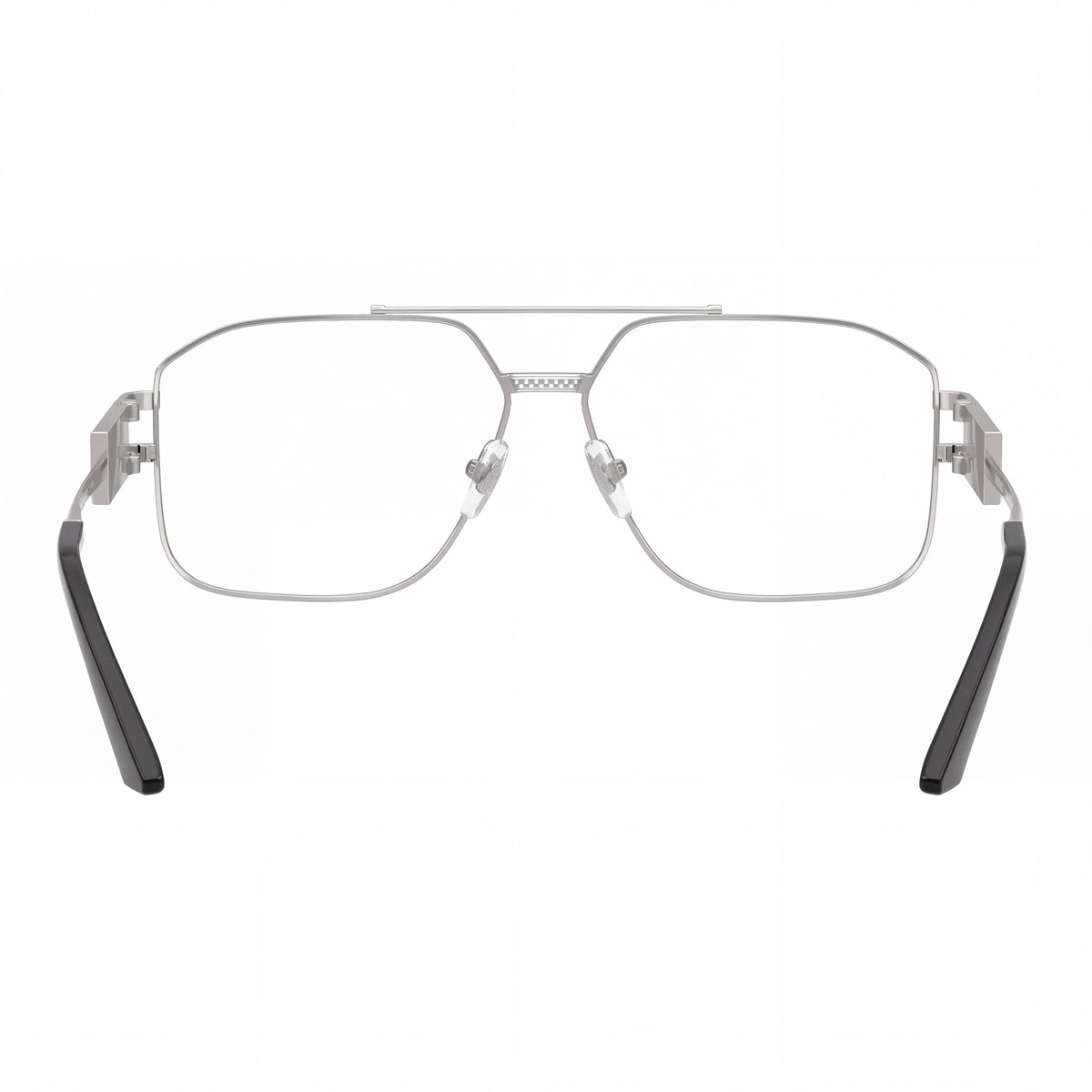 Versace Luxury Modern Gunmetal Rectangle Eyeglasses for Women, 59mm, Photo 3