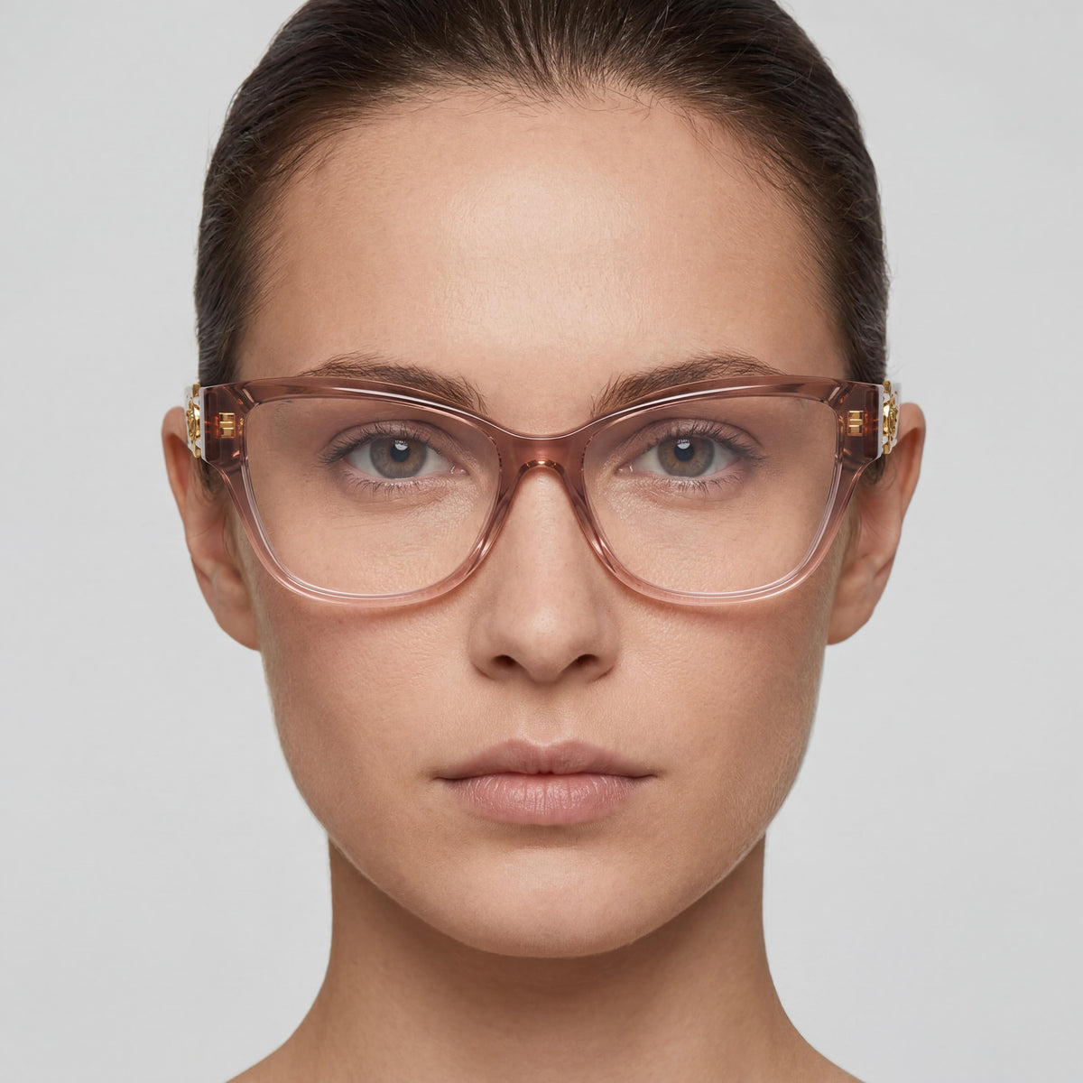 Gafas graduadas Versace Tf2091b rectangulares rosas para mujer, 54mm, Photo 4