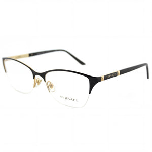 Versace Ve 1218 Black Cat Eye Eyeglasses for Women, Rubber frame
