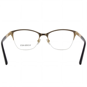 Versace Ve 1218 Cat Eye Eyeglasses Women — side view, Black Rubber temples