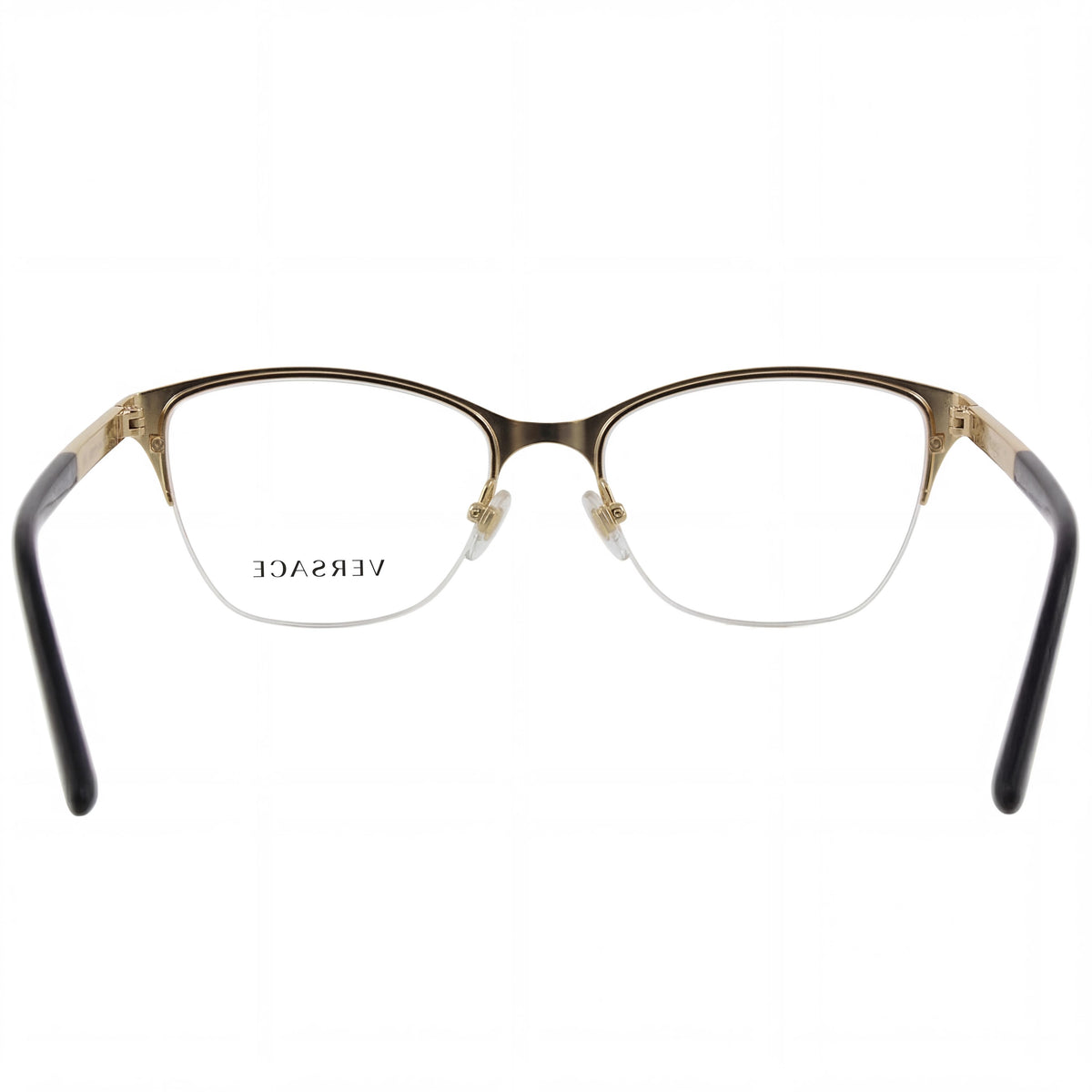 Gafas graduadas Versace VE 1218 estilo ojo de gato en negro y dorado para mujer, Photo 3