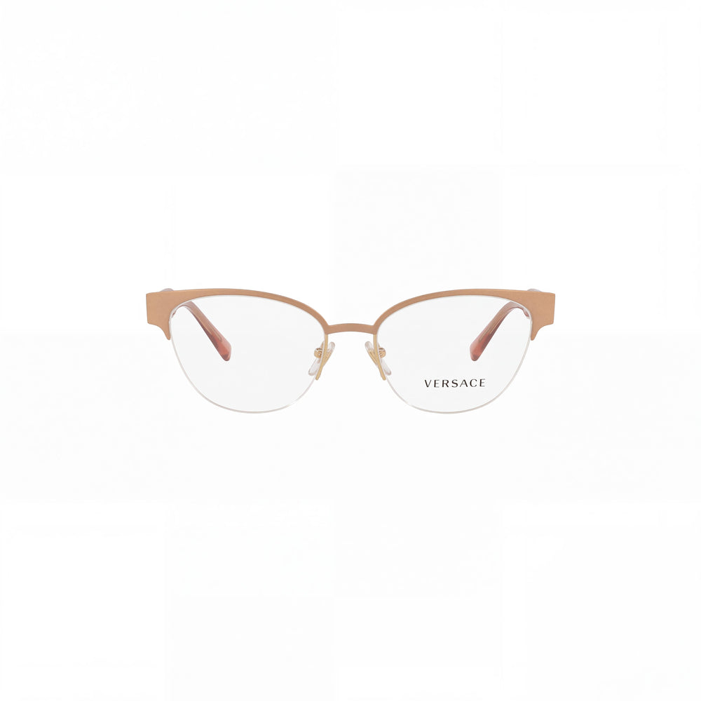 Versace Ve 1265 Oval Eyeglasses for Women — front view, Metal