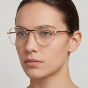 Versace Ve 1279 Round Eyeglasses for Men and Women — interior view, Polycarbonate demo lenses